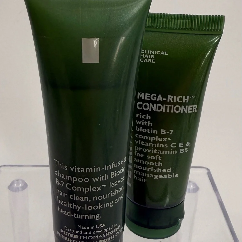 Peter‎ Thomas Roth Mega Rich Shampoo 1oz & Conditioner .75 Oz Travel Size New